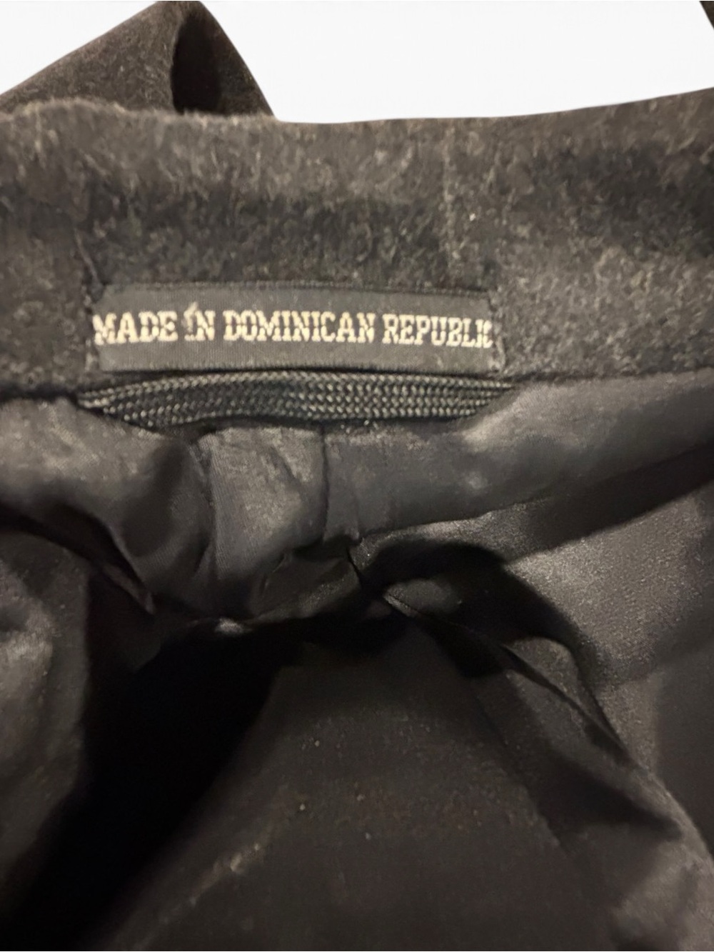 Vintage Mark Shale Long Overcoat Black Cashmere Wool Luxury Top Coat Men’s 46L - Picture 7 of 9